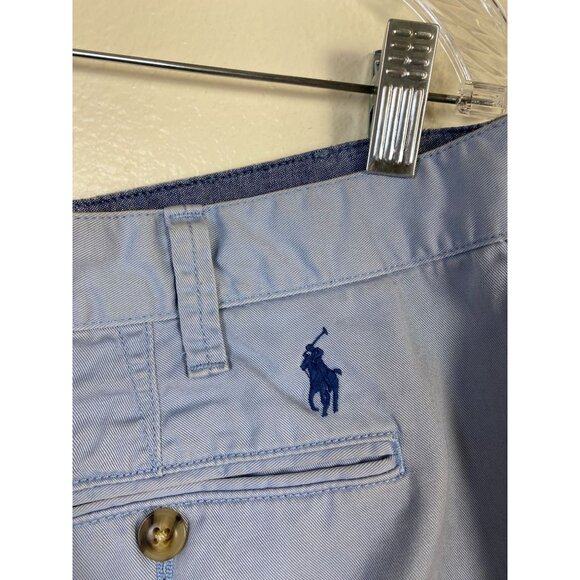 Polo Ralph Lauren Mens Relaxed Fit Light Blue Chino Shorts Size 40 Golf Summer - Picture 15 of 16